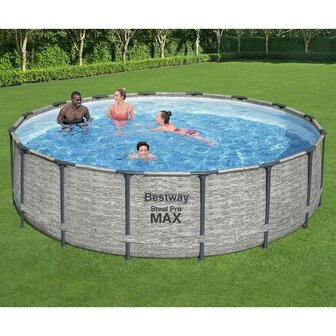Bestway Power Steel Zwembad rond 488x122 cm 1