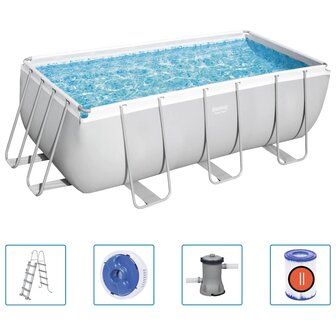 Bestway Zwembadset Power Steel rechthoekig 412x201x122 cm 2