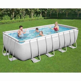 Bestway Zwembadset Power Steel rechthoekig 488x244x122 cm 1