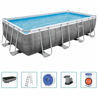Bestway Zwembadset Power Steel rechthoekig 549x274x122 cm 2