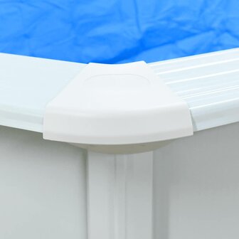 Zwembad met stalen wand rond 460x120 cm wit 6