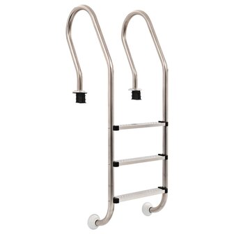 Zwembadladder met 3 sporten 120 cm roestvrij staal 304 1