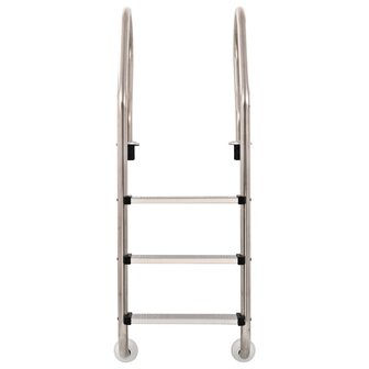 Zwembadladder met 3 sporten 120 cm roestvrij staal 304 2