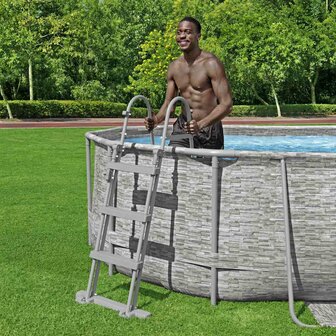 Bestway Zwembadladder Flowclear met 4 treden 107 cm 1