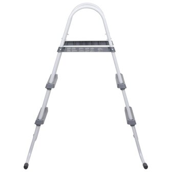 Zwembadladder 84 cm staal grijs 2