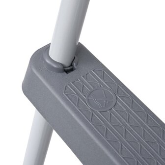 Zwembadladder 84 cm staal grijs 4