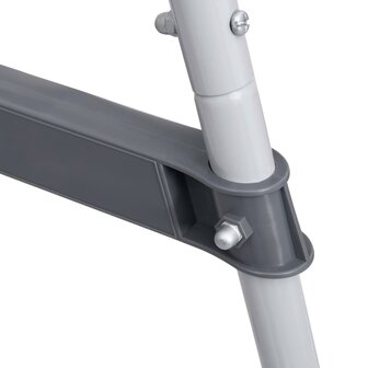 Zwembadladder 84 cm staal grijs 5