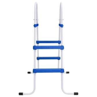 Zwembadladder 84 cm blauw en wit 3