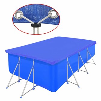 Zwembadhoes rechthoekig 90 g/m&sup2; 394x207 cm PE 1