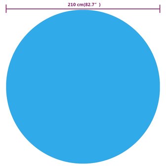 Zwembadhoes 210 cm PE blauw 4