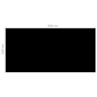 Zwembadhoes 450x220 cm PE zwart 3