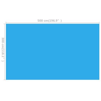 Zwembadhoes rechthoekig 500x300 cm PE blauw 4