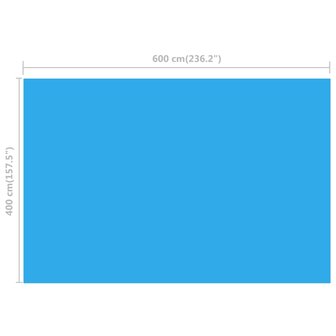 Zwembadhoes rechthoekig 600x400 cm PE blauw 4