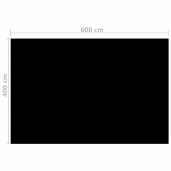 Zwembadhoes rechthoekig 600x400 cm PE zwart 3