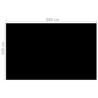 Zwembadhoes rechthoekig 800x500 cm PE zwart 4