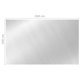 Zwembadhoes 260x160 cm PE zilverkleurig 5