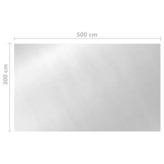 Zwembadhoes rechthoekig 500x300 cm PE zilverkleurig 5