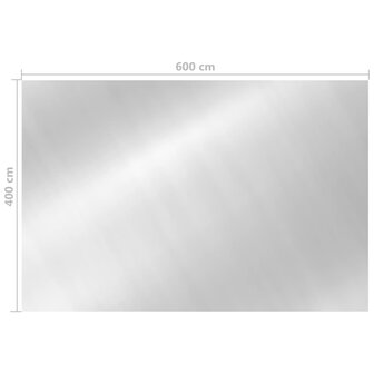Zwembadhoes rechthoekig 600x400 cm PE zilverkleurig 5