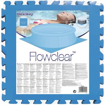 Bestway Zwembadbodembeschermers 8 st blauw 58220 3
