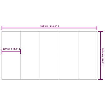 Zwembadgrondzeil 550x280 cm polyester geotextiel lichtgrijs 7