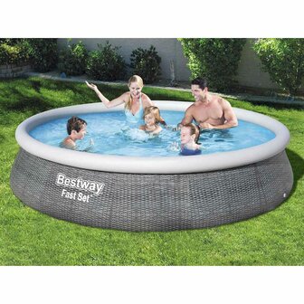 Bestway Fast Set Zwembadset met pomp opblaasbaar 396x84 cm 1