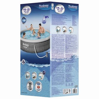 Bestway Fast Set Zwembadset met pomp opblaasbaar 396x84 cm 5