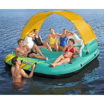 Bestway Drijfeiland Sunny Lounge 5-persoons opblaasbaar 291x265x83 cm 1