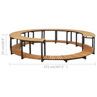Spa-ombouw 273x53 cm massief acaciahout 8