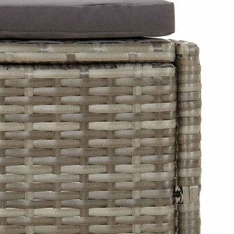 Spa-bankjes met kussens 2 st poly rattan grijs 9