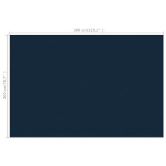 Zwembadfolie solar drijvend 300x200 cm PE zwart en blauw 5