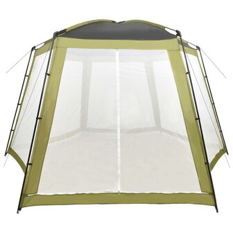 Zwembadtent 500x433x250 cm stof groen 2