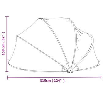 Zwembadoverkapping rond 315x158 cm PVC 9