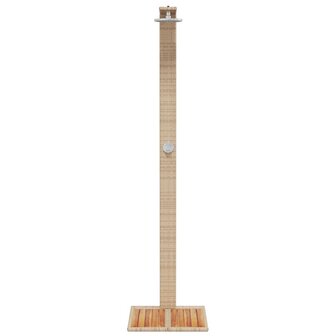 Buitendouche 50x55x224 cm poly rattan en acaciahout beige 5