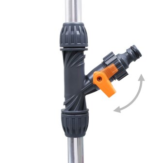 Buitendouche met statief 221 cm aluminium  7