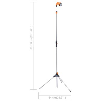 Buitendouche met statief 221 cm aluminium  9