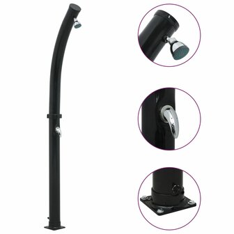 Solardouche 20 L 214 cm zwart 1