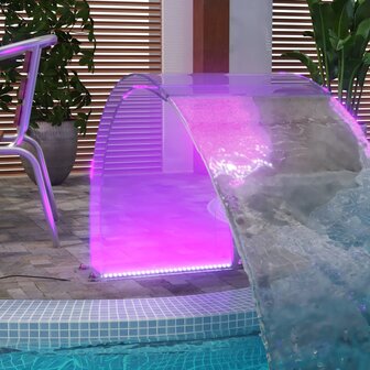 Zwembadfontein met RGB LED&amp;apos;s 50 cm acryl 5