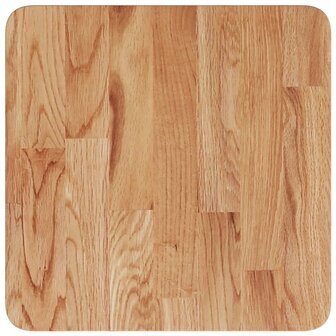 Tafelblad vierkant 40x40x1,5cm massief eiken lichtbruin 2