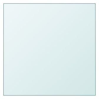 Tafelblad 40x40 cm gehard glas transparant 1