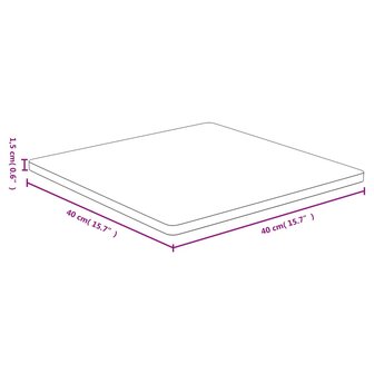 Tafelblad 40x40x1,5 cm bamboe 4