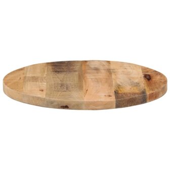 Tafelblad rond &Oslash; 40x1,5 cm massief ruw mangohout 4