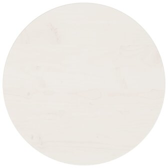 Tafelblad &Oslash;50x2,5 cm massief grenenhout wit 1