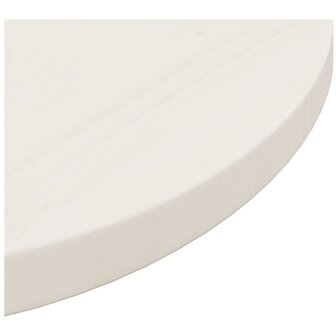Tafelblad &Oslash;50x2,5 cm massief grenenhout wit 4