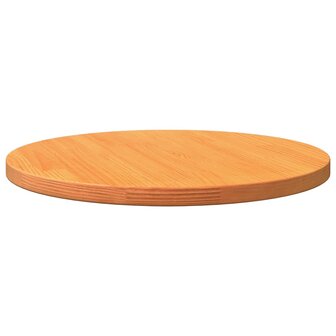 Tafelblad rond &Oslash;50x2,5 cm massief grenenhout wasbruin 4
