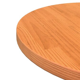 Tafelblad rond &Oslash;50x2,5 cm massief grenenhout wasbruin 5