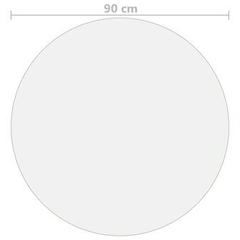 Tafelbeschermer &Oslash;90 cm 2 mm PVC mat 5