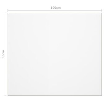 Tafelbeschermer 100x90 cm 2 mm PVC transparant 6