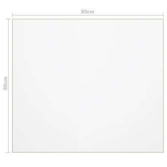 Tafelbeschermer 80x80 cm 2 mm PVC transparant 6