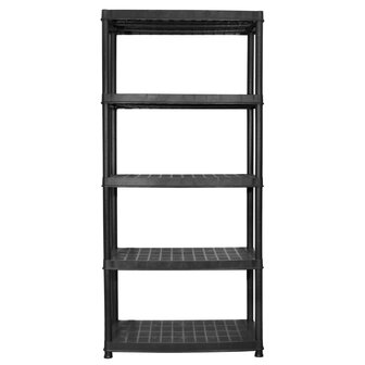 Opbergrek 5-laags 85x40x185 cm kunststof zwart 4