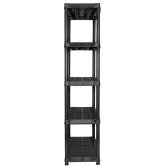 Opbergrek 5-laags 91,5x45,7x185 cm kunststof zwart 5